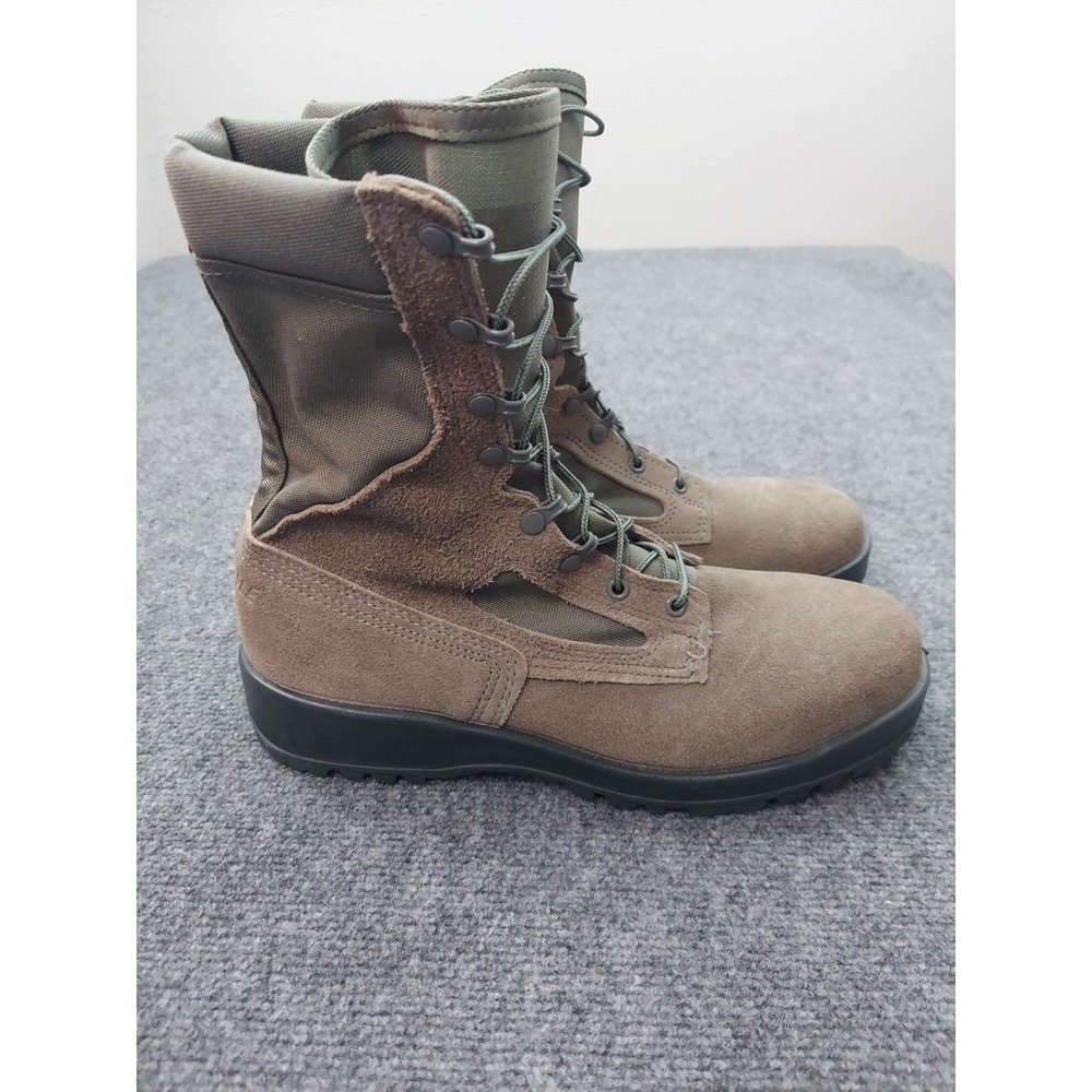 Belleville Military Boots Mens 11 Brown Olive 600ST Steel Toe Lace Up Vibram